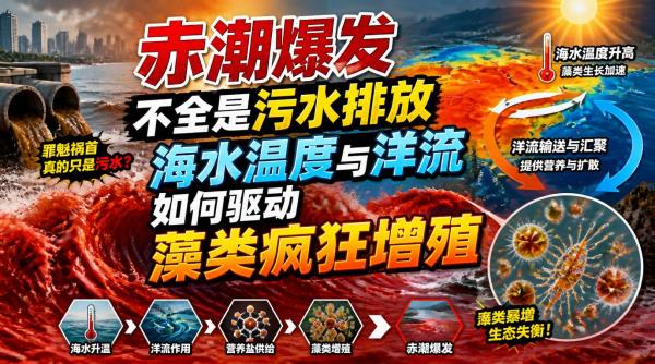 赤潮爆发不全是污水排放，海水温度与洋流如何驱动藻类疯狂增殖