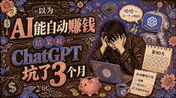 以为AI能自动赚钱，结果被ChatGPT坑了3个月