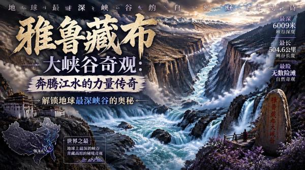 雅鲁藏布大峡谷奇观：奔腾江水的力量传奇，解锁地球最深峡谷的奥秘