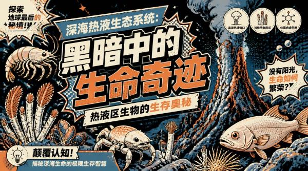 深海热液生态系统：黑暗中的生命奇迹，热液区生物的生存奥秘