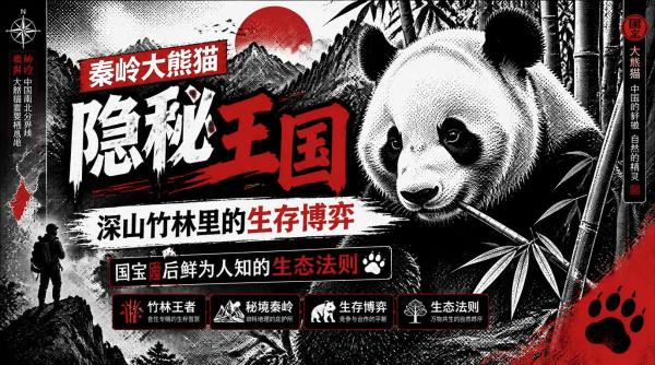 秦岭大熊猫隐秘王国：深山竹林里的生存博弈，国宝背后鲜为人知的生态法则