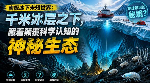 南极冰下未知世界：千米冰层之下，藏着颠覆科学认知的神秘生态