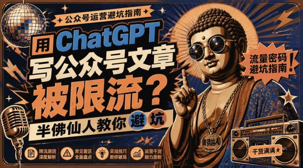 用ChatGPT写公众号文章被限流？半佛仙人教你避坑