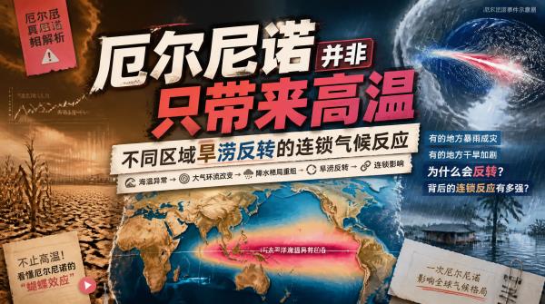 厄尔尼诺并非只带来高温，不同区域旱涝反转的连锁气候反应