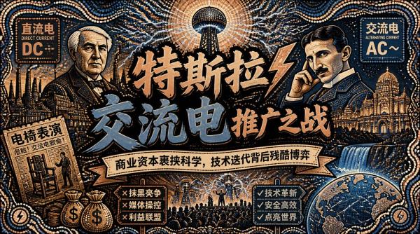 特斯拉交流电推广之战：商业资本裹挟科学，技术迭代背后残酷博弈