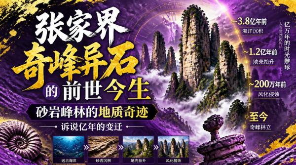 张家界奇峰异石的前世今生：砂岩峰林的地质奇迹，诉说亿年的变迁