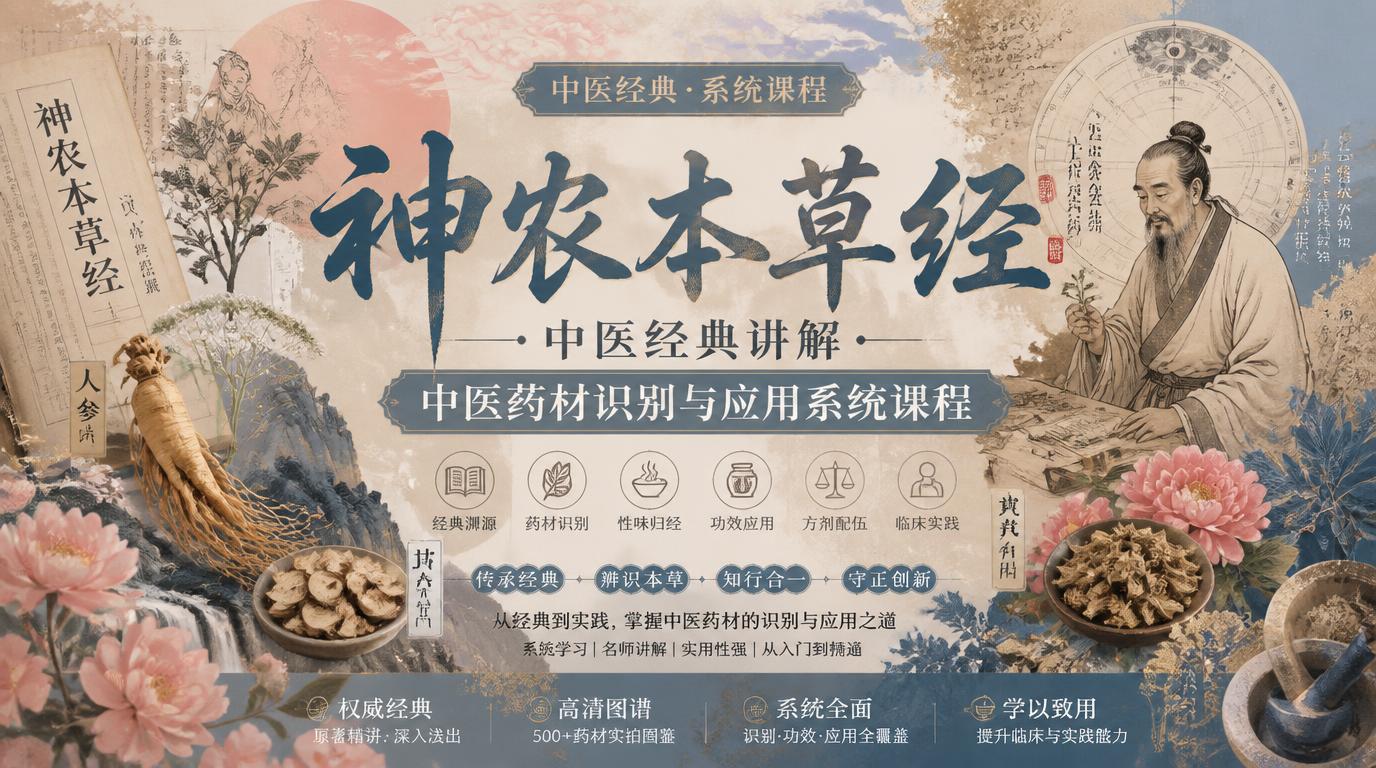 神农本草经中医经典讲解 中医药材识别与应用系统课程