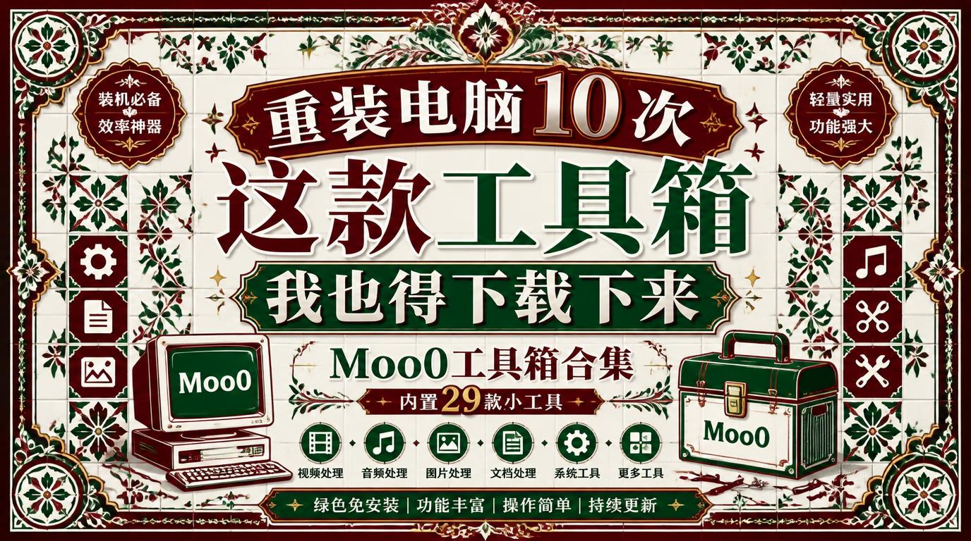 重装电脑10次这款工具箱我也得下载下来Moo0工具箱合集内置29款小工