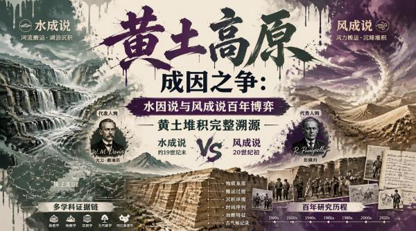 黄土高原成因之争：水成说与风成说百年博弈，黄土堆积完整溯源