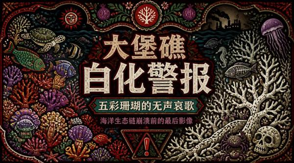 大堡礁白化警报：五彩珊瑚的无声哀歌，海洋生态链崩溃前的最后影像