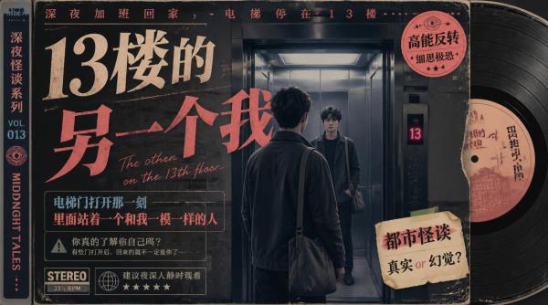 深夜加班回家，电梯停在13楼，门开后里面站着一个和我一模一样的人