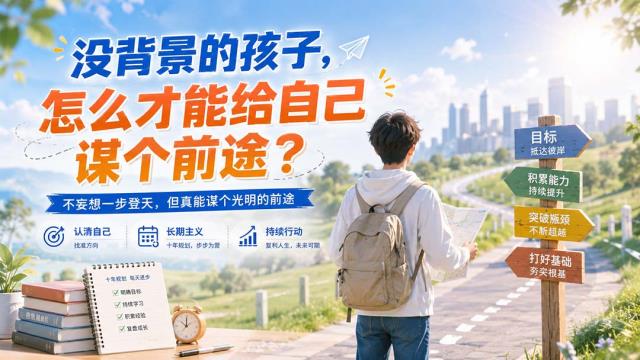 付费文章：没背景的孩子，怎么才能给自己谋个前途？