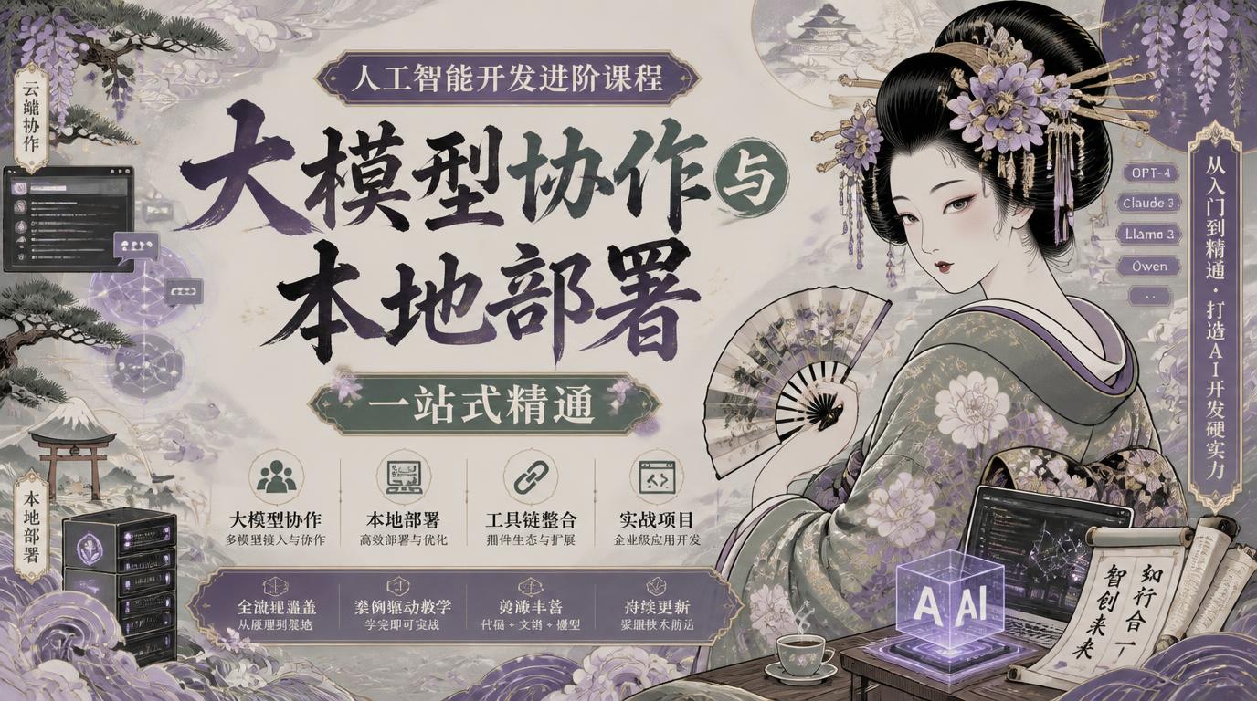 大模型协作与本地部署一站式精通 人工智能开发进阶课程