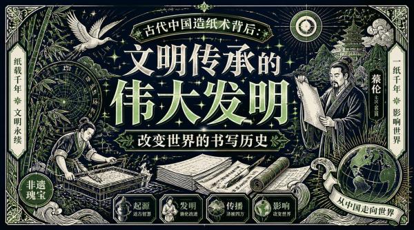 古代中国造纸术背后：文明传承的伟大发明，改变世界的书写历史