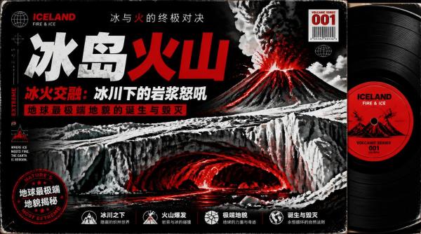 冰岛火山冰火交融：冰川下的岩浆怒吼，地球最极端地貌的诞生与毁灭