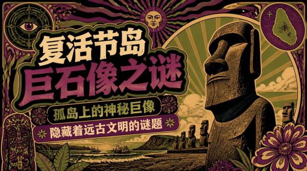 复活节岛巨石像之谜：孤岛上的神秘巨像，隐藏着远古文明的谜题