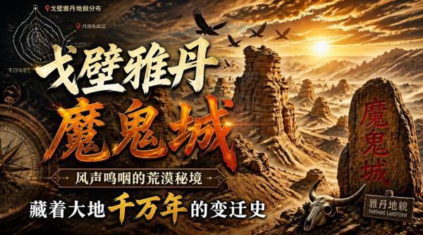 戈壁雅丹魔鬼城：风声呜咽的荒漠秘境，藏着大地千万年的变迁史