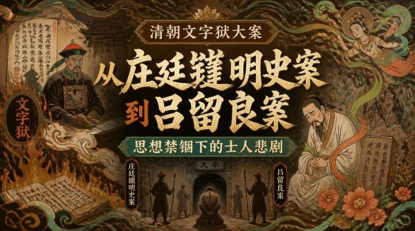 清朝文字狱大案：从庄廷鑨明史案到吕留良案，思想禁锢下的士人悲剧