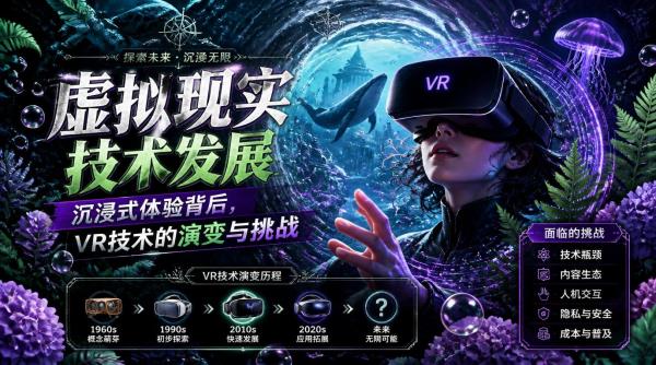 虚拟现实技术发展：沉浸式体验背后，VR技术的演变与挑战