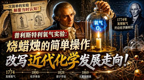 普利斯特利氧气实验：烧蜡烛的简单操作，改写近代化学发展走向