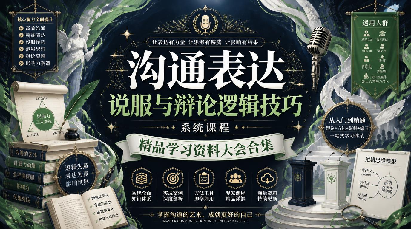 沟通表达说服与辩论逻辑技巧系统课程 精品学习资料大全合集