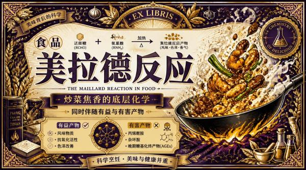 食品美拉德反应：炒菜焦香的底层化学，同时伴随有益与有害产物