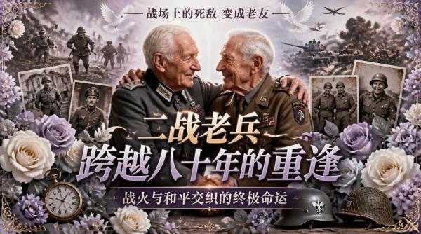 二战老兵跨越八十年的重逢：战场上的死敌变成老友，战火与和平交织的终极命运