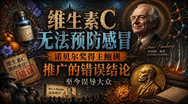 维生素C无法预防感冒，诺贝尔奖得主鲍林推广的错误结论至今误导大众