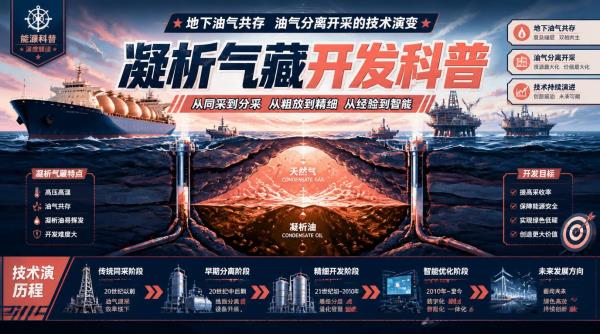 凝析气藏开发科普，地下油气共存，油气分离开采的技术演变